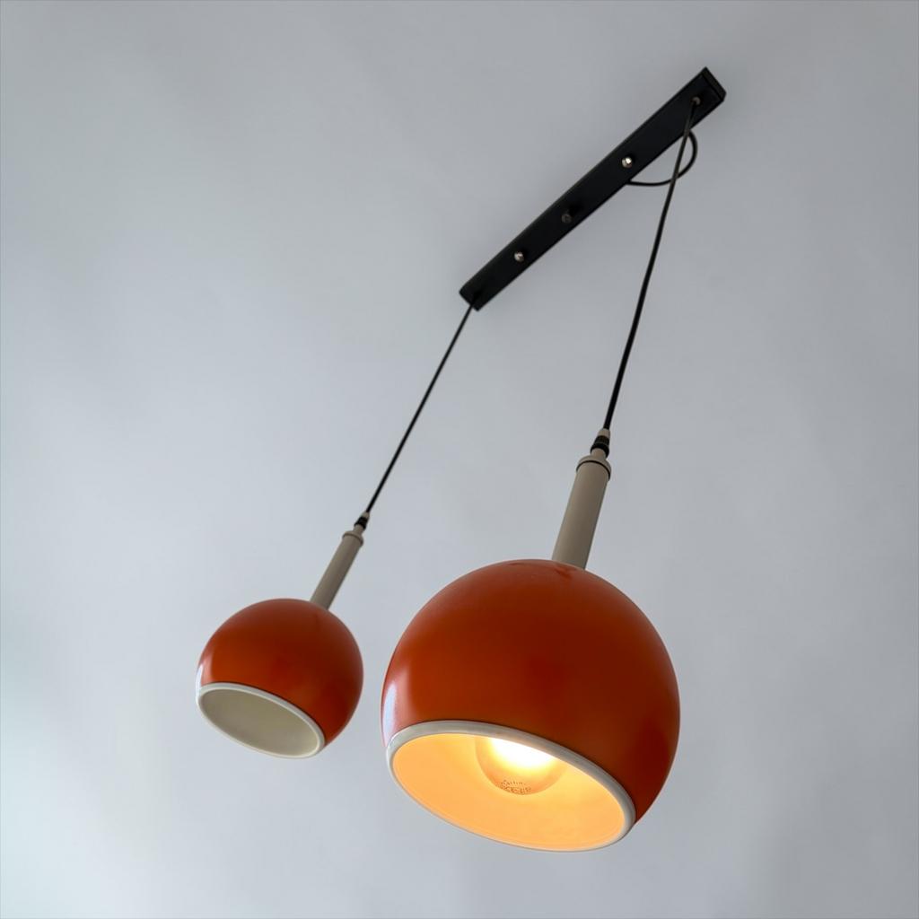 Lustre vintage en forme de boule à œil orange, Enlèvement