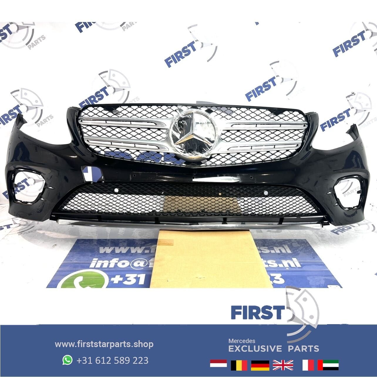 W253 GLC AMG VOORBUMPER Mercedes 2016-2019 ZWART PDC + DIAMO, Utilisé, -, Avant, -