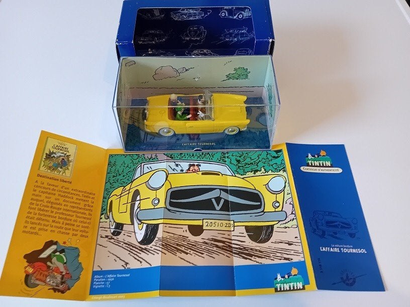 Kuifje auto 16 t.e.m. 20 Atlas blauwe dozen met certificaat, Ophalen of Verzenden, Kuifje, Zo goed als nieuw, Overige typen