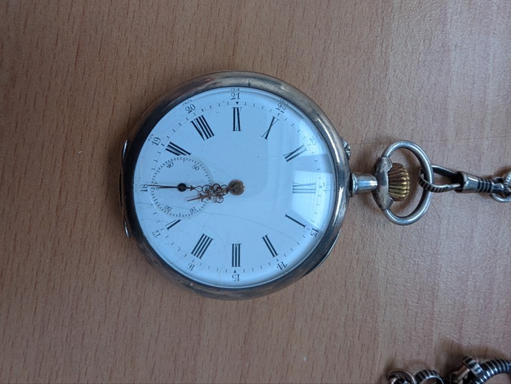 Montre de poche ancienne Raiss Genève en argent vers 1900, Enlèvement, Montre de poche