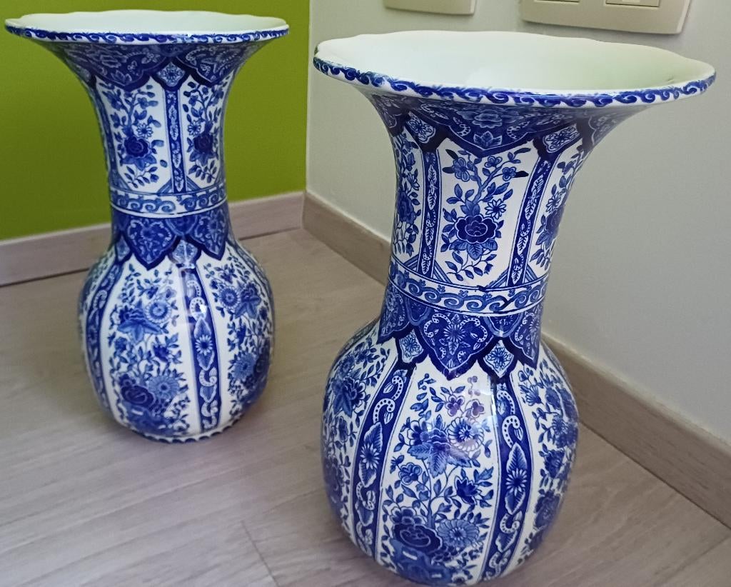 Vaas (2 stuks) Delfts blauw, Antiek en Kunst, Ophalen