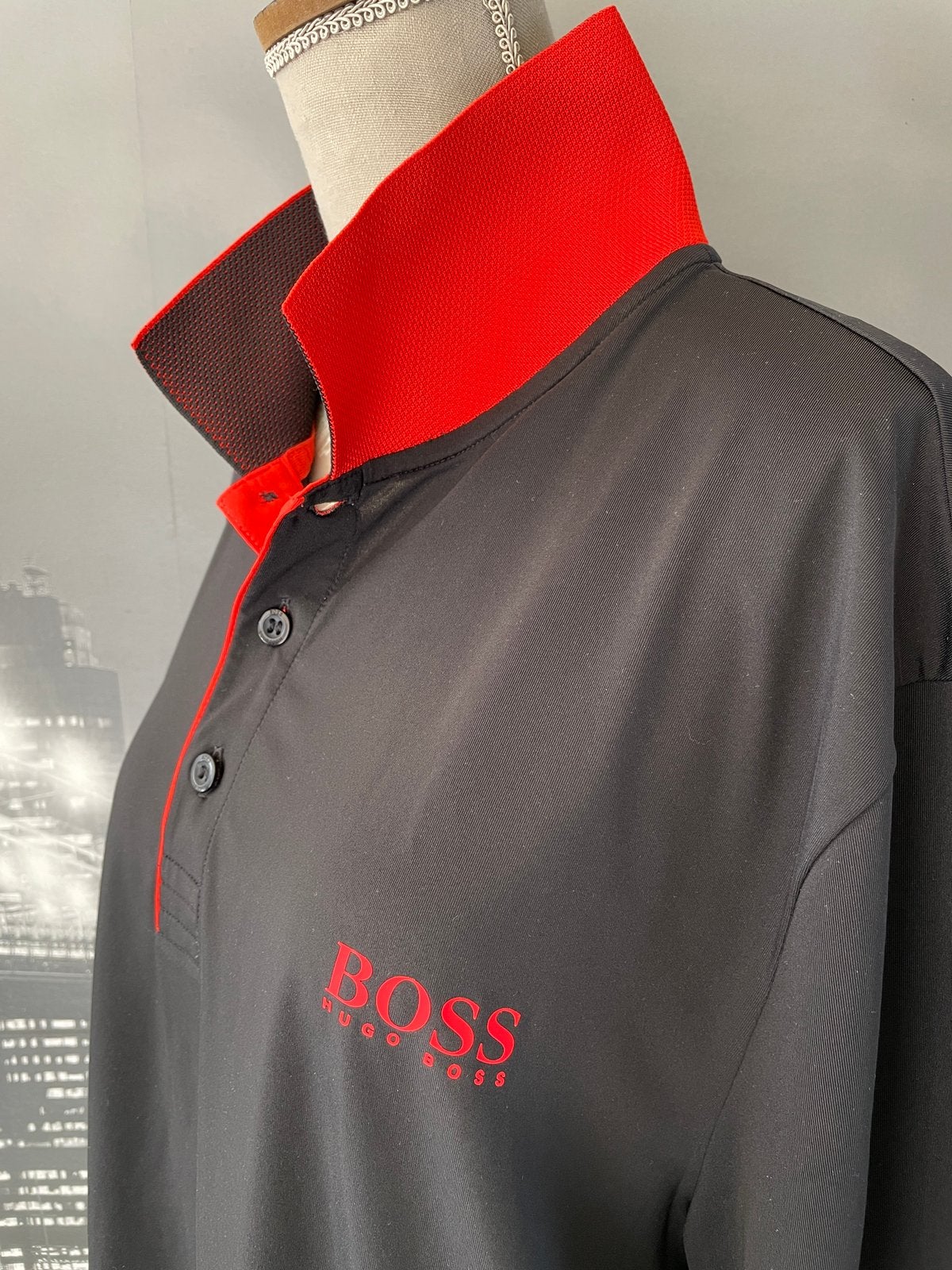 NIEUW - zwarte polo Hugo Boss XXL Slim Fit, Kleding | Heren, Polo's, Verzenden, Zwart, Hugo Boss, Maat 56/58 (XL)