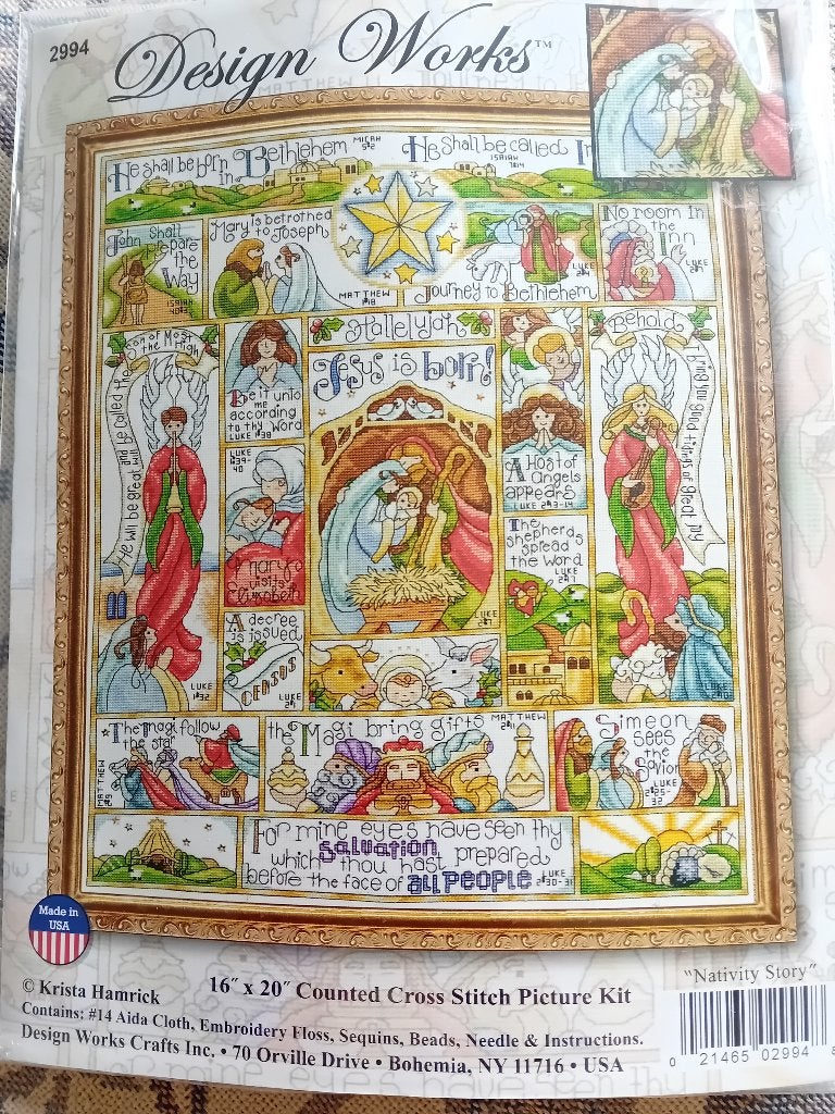 Borduurpakket Nativity Story van Design Works, Hobby en Vrije tijd, Borduren en Borduurmachines, Ophalen of Verzenden, Nieuw, Borduurpakket