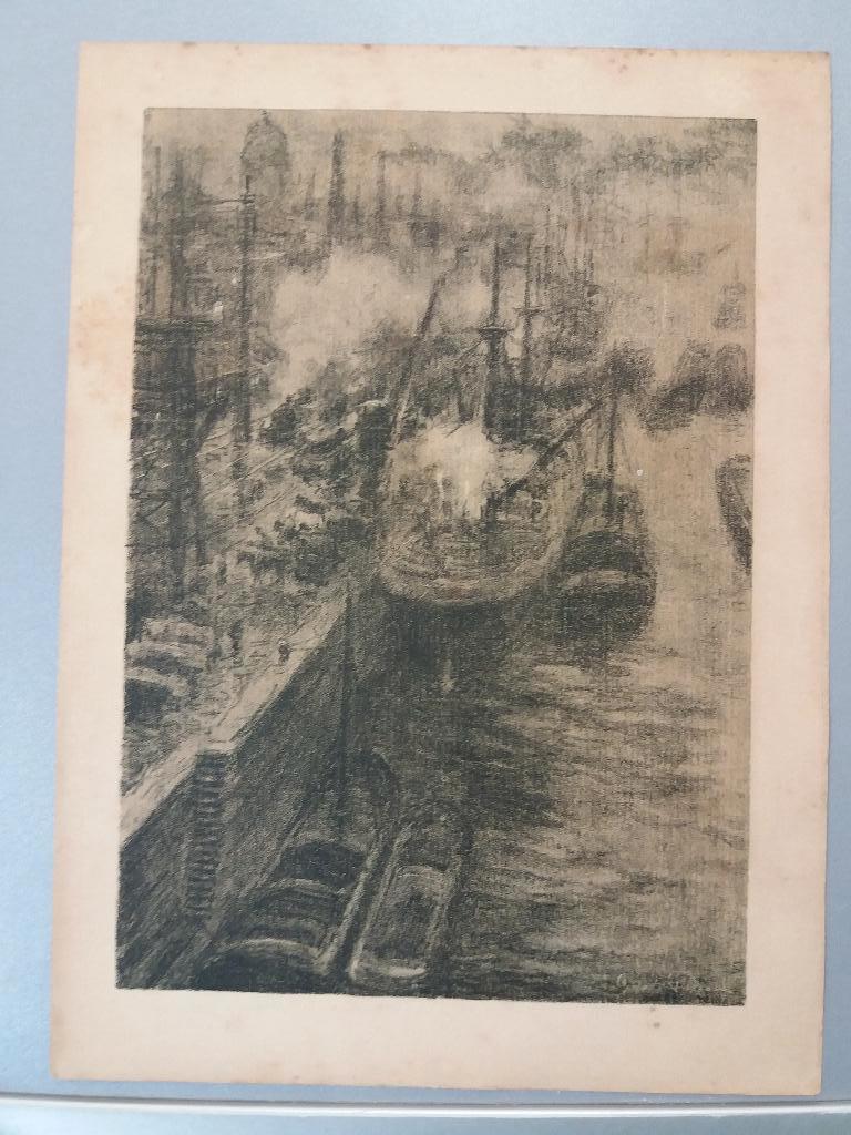 lithographie originale de Oswald Poreau, Enlèvement ou Envoi