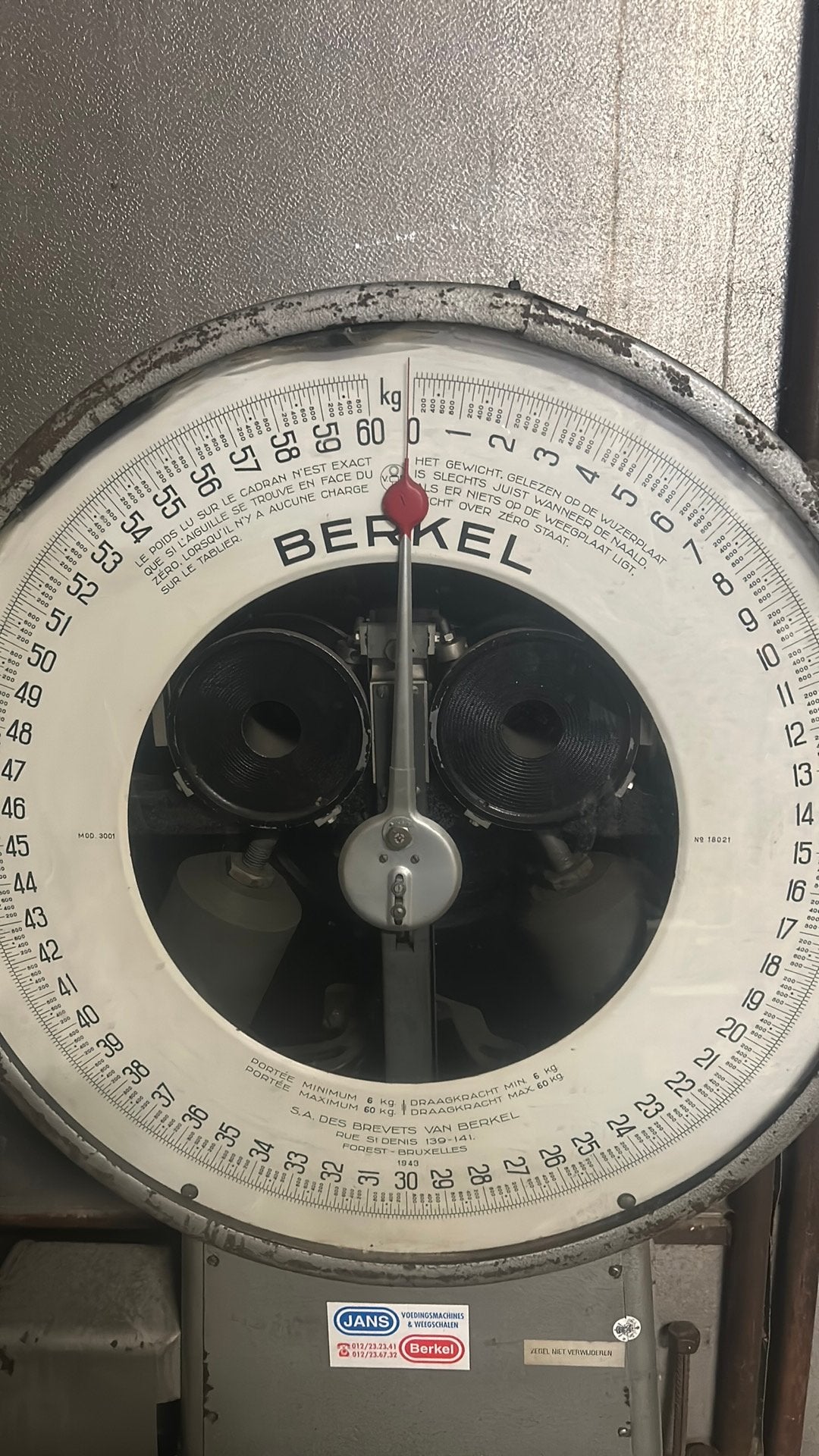 Bascule Berkel pesant jusqu'à 60 kg en 1940, Analogique, 10 à 50 kg, Autres types, Enlèvement