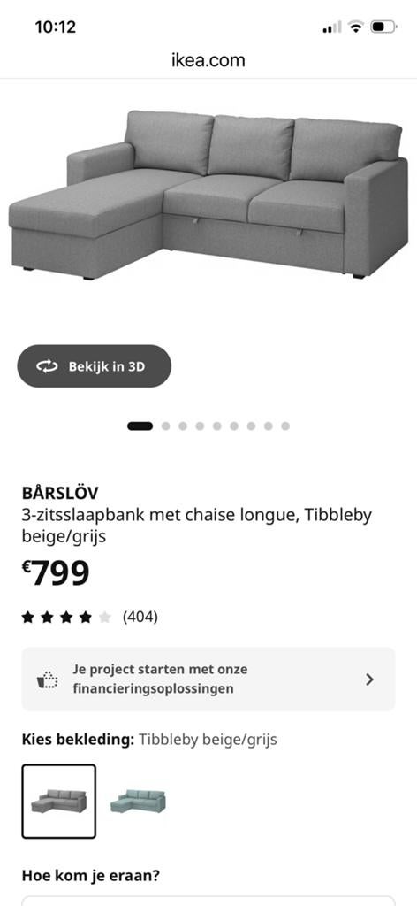 Slaapbank ikea nieuw staat, Huis en Inrichting, Ophalen, Zo goed als nieuw