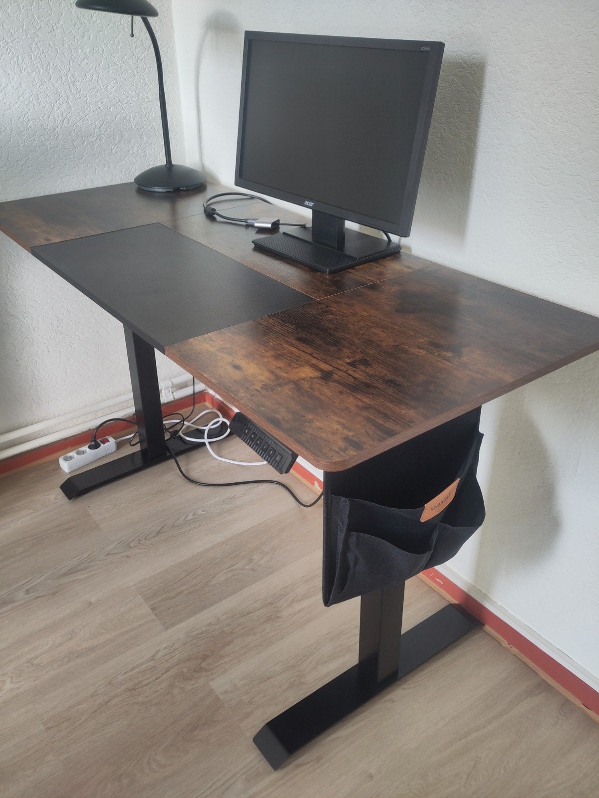 Bureau assis-debout en bois, Maison & Meubles, Bureau assis-debout, Électrique, Comme neuf, Enlèvement