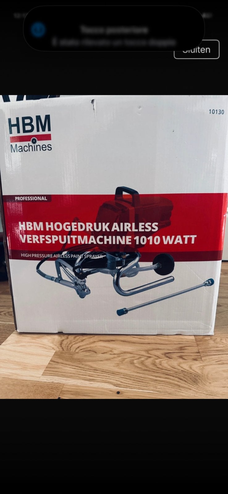 HBM Hogedruk Airless Verfspuitmachine 1010 Wat, Ophalen of Verzenden, Zo goed als nieuw