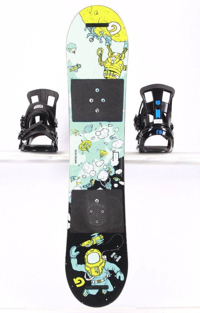 110 cm kinder snowboard BURTON LTR, black/blue, woodcore, Sport en Fitness, Verzenden, Gebruikt, Board