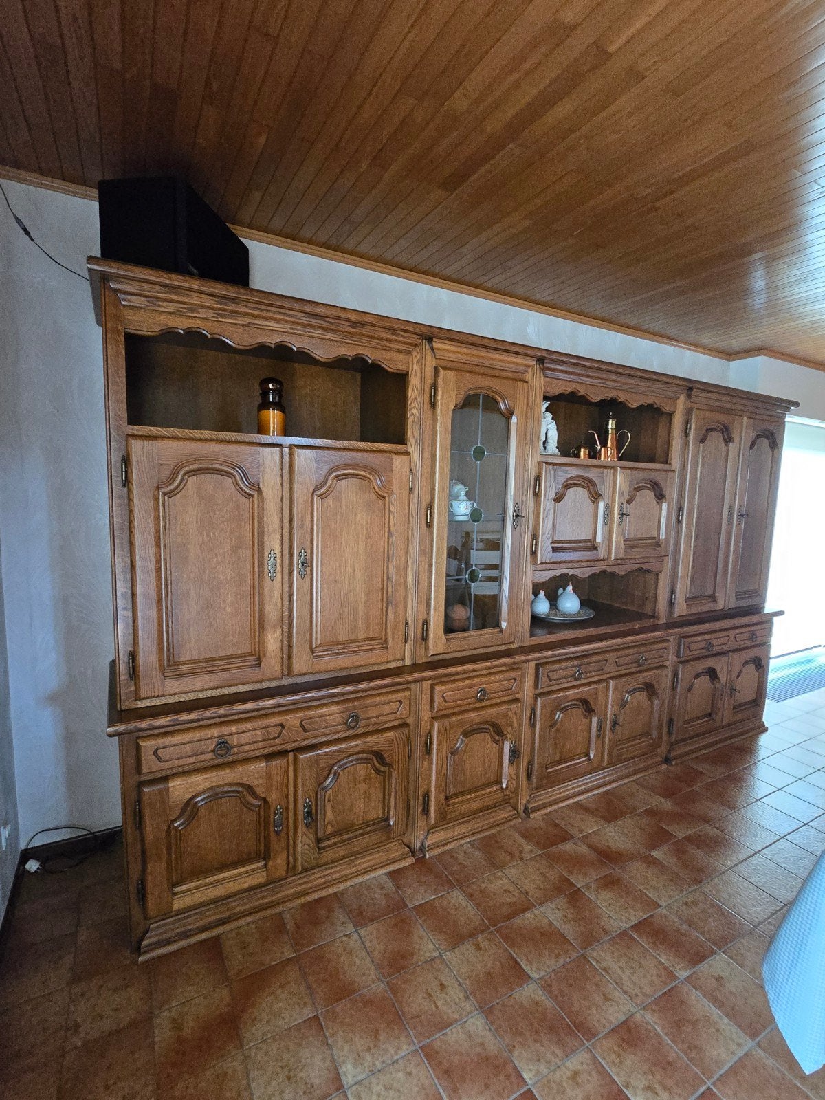 wandmeubel, Ophalen, Overige houtsoorten, Met lade(s)