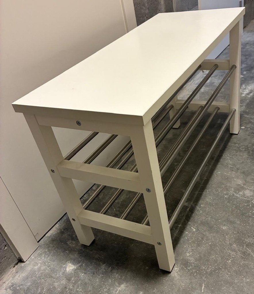Banc à chaussures - blanc, Enlèvement, Comme neuf, Classique