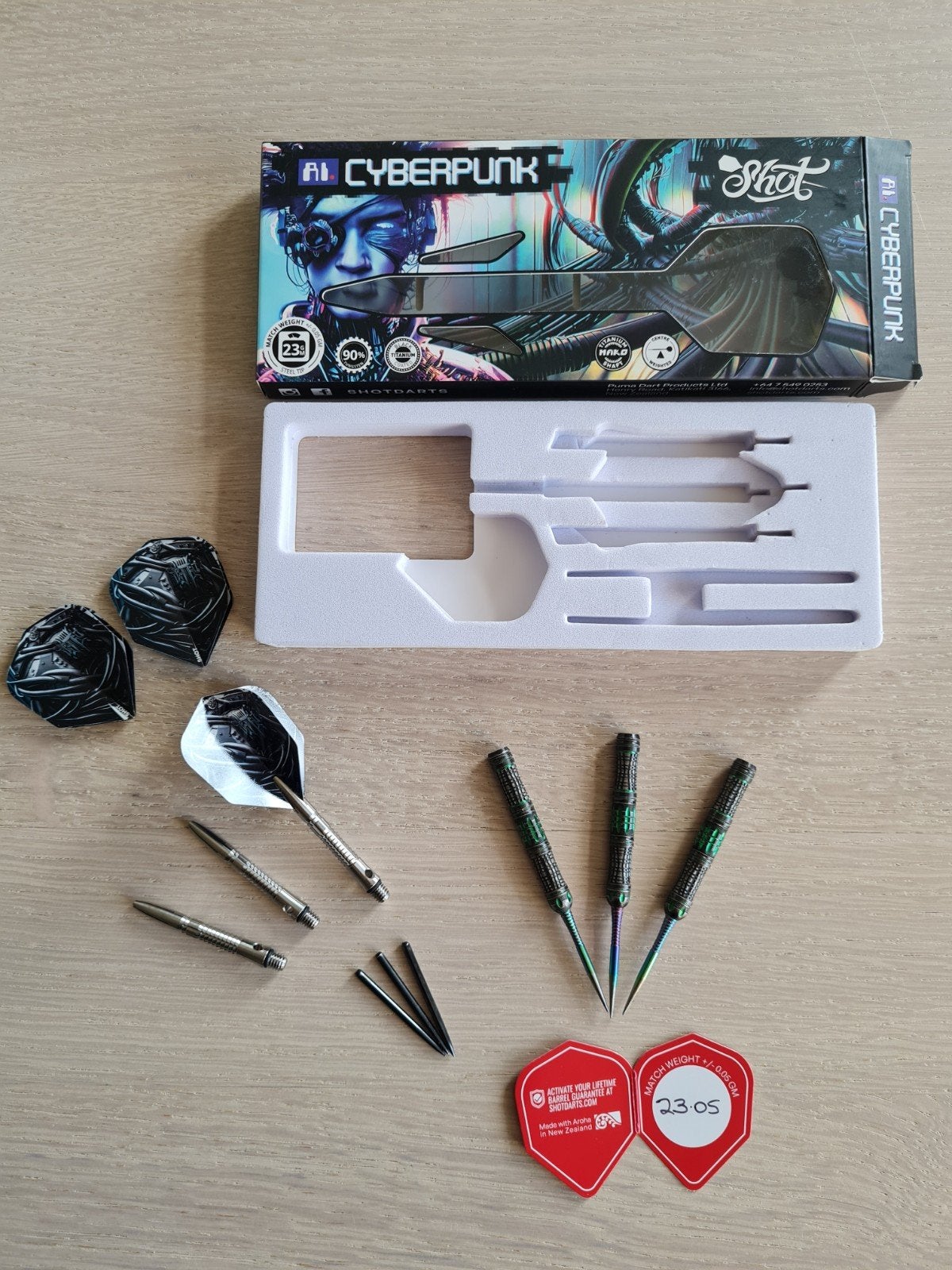 Ai cyberpunk darts shot 23gr, Sport en Fitness, Darts, Ophalen of Verzenden, Zo goed als nieuw, Pijlen