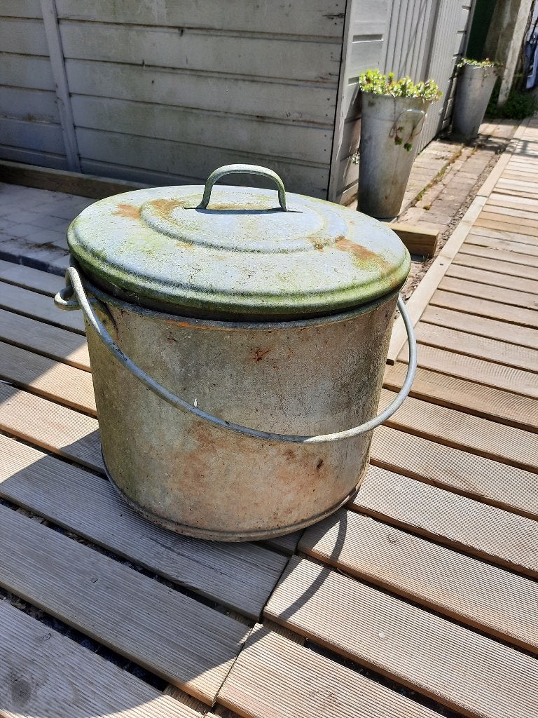 grote zinken ketel met deksel, Antiek en Kunst, Ophalen