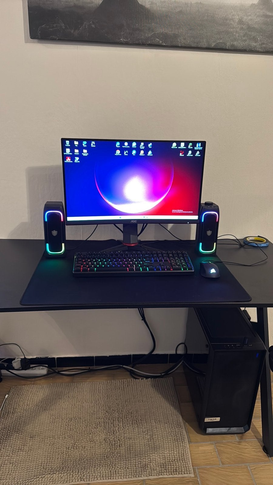 Gaming pc + tafel + gaming stoel, Ophalen, Zo goed als nieuw