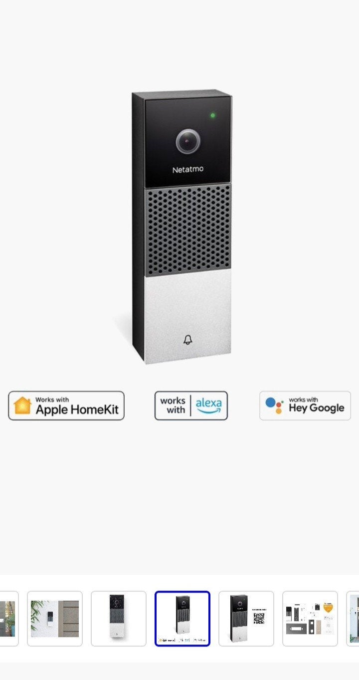 Sonnette Vidéo Intelligente Netatmo  facture, Maison & Meubles, Enlèvement ou Envoi, Capteur de détection de mouvement, Utilisé