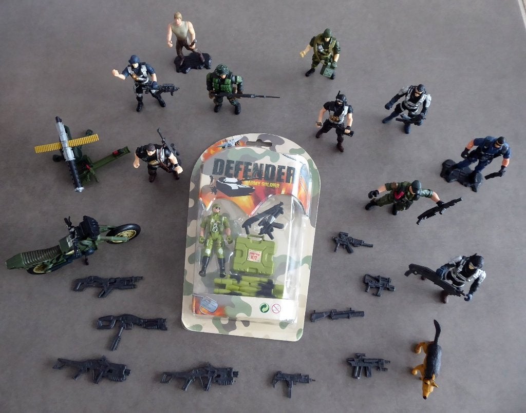 Lot 10 soldats+1 neuf dans l'emballage scellé+accessoires, Enlèvement ou Envoi, Utilisé