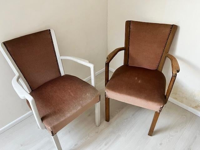 2 zetel-stoelen, Huis en Inrichting, Ophalen, Gebruikt, Overige kleuren, Rustiek