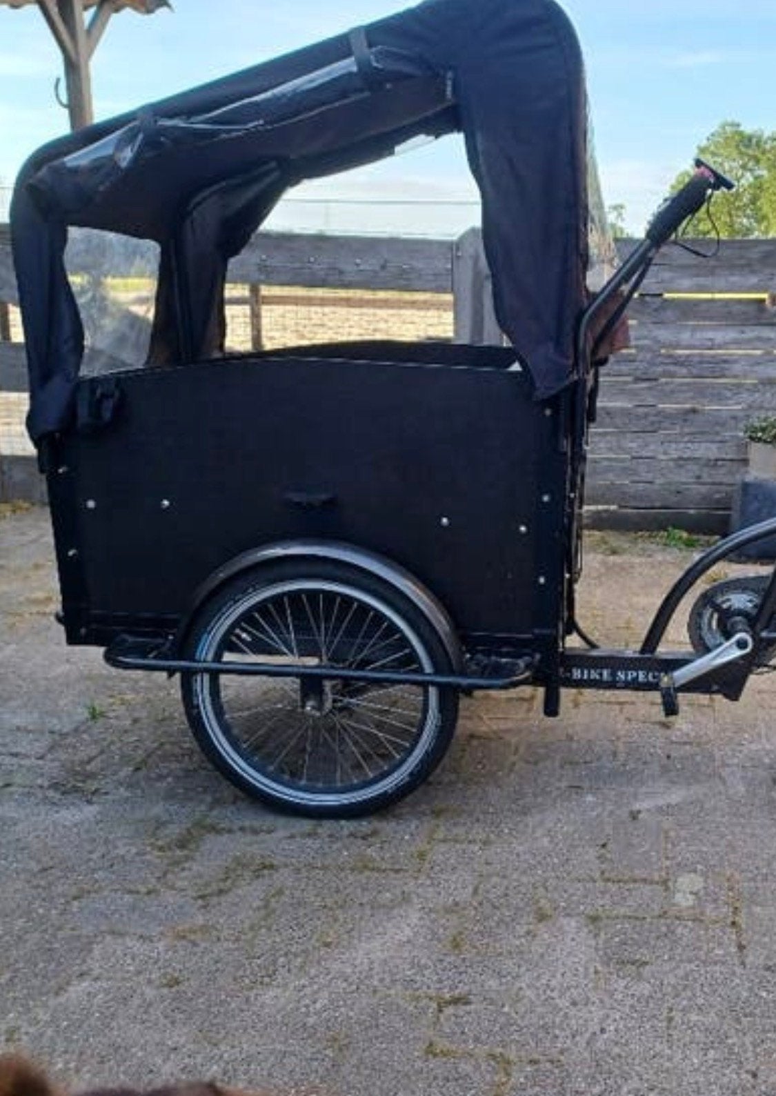 Vogue Troy Electrische bakfiets 8 standen en 7 versnellingen, Fietsen en Brommers, 4 kinderen of meer, Gebruikt, Huif, Schijfrem
