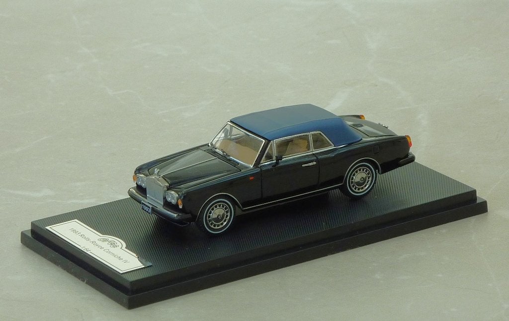 schaal 1-64 1993 Rolls Royce Corniche IV cabrio (zwart), Ophalen of Verzenden, Nieuw, Auto