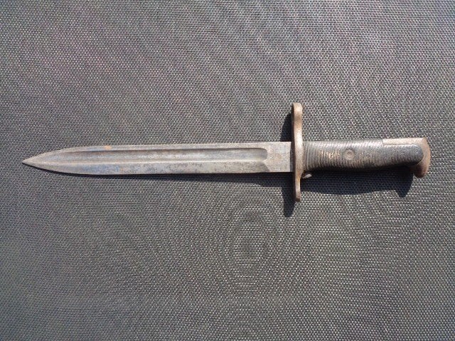 Cutdown US bajonet M1 Garand , S A 1918 , zeldzaam !, Ophalen of Verzenden, Landmacht, Mes of Dolk