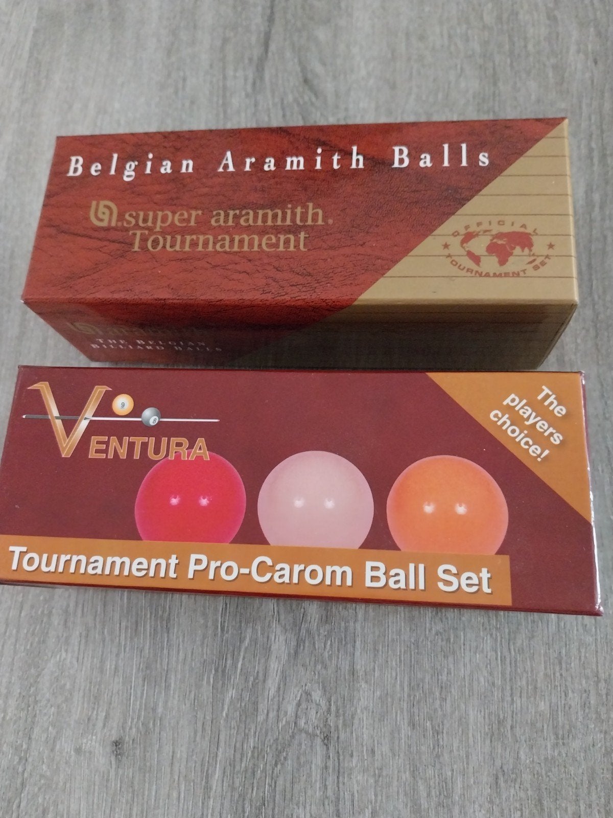 biljartballen Tournament, Aramith en Ventura 61.5 mm, Enlèvement