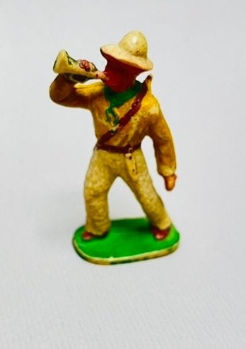 Trompettiste souffleur de signaux vintage figurine militaire, Enlèvement ou Envoi