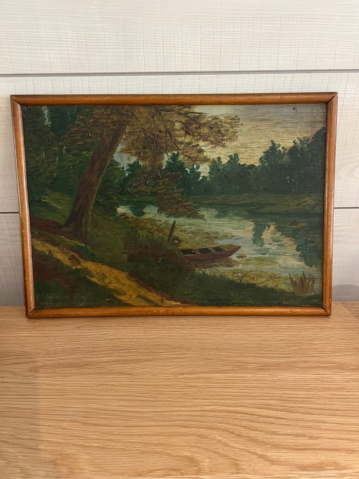 Schilderij olieverf 40 x 30cm, Ophalen, Overige ondergronden, Olieverf, Handgeschilderd