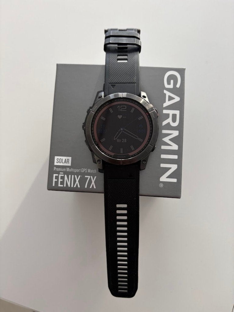 Garmin fenix 7x saphir 51 mm, Zwart, Garmin, Ophalen of Verzenden, Zo goed als nieuw