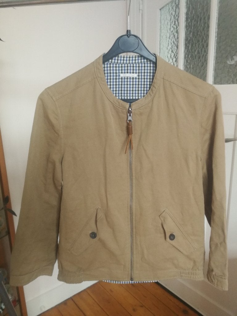 Levis Made & Crafted veste Bomber harrington reversible - XS, Enlèvement ou Envoi, Beige, Comme neuf, Taille 34 (XS) ou plus petite