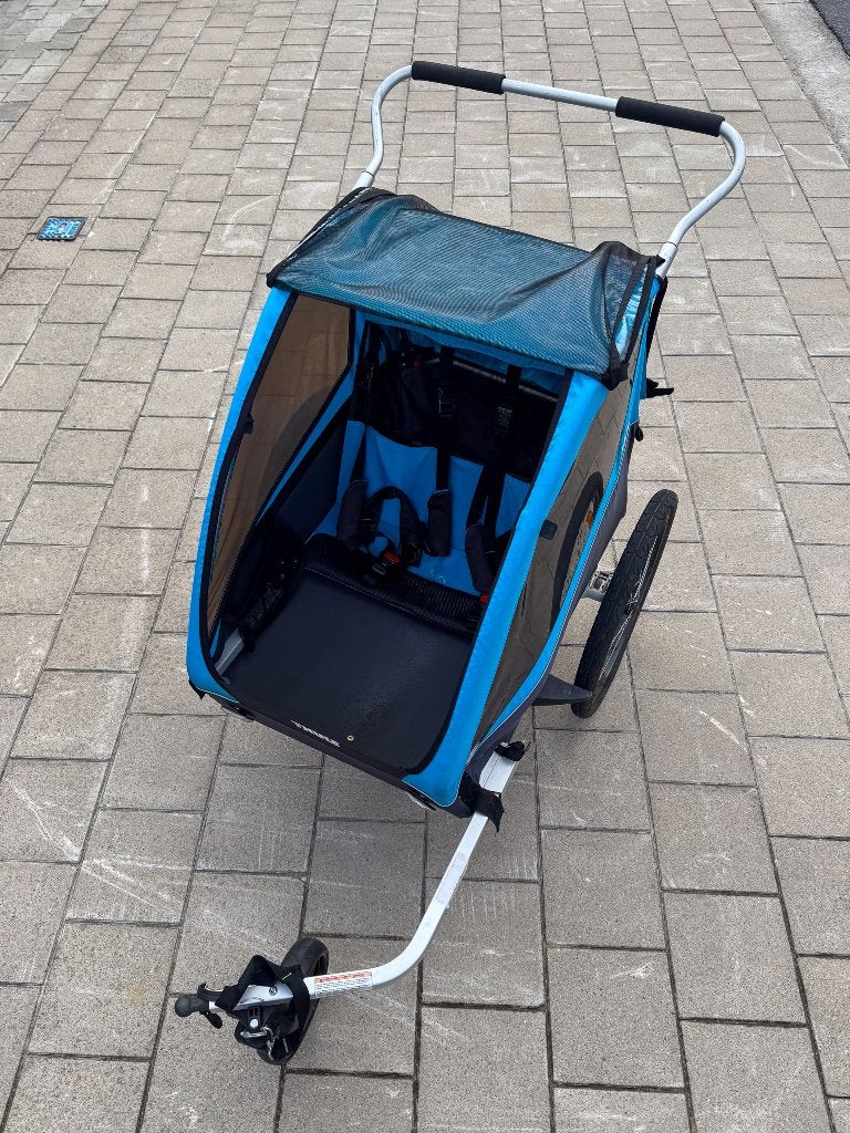 Remorque à vélo Thule Coaster XT (2 enfants), Pliable, Enlèvement, Utilisé, Remorque pour enfant