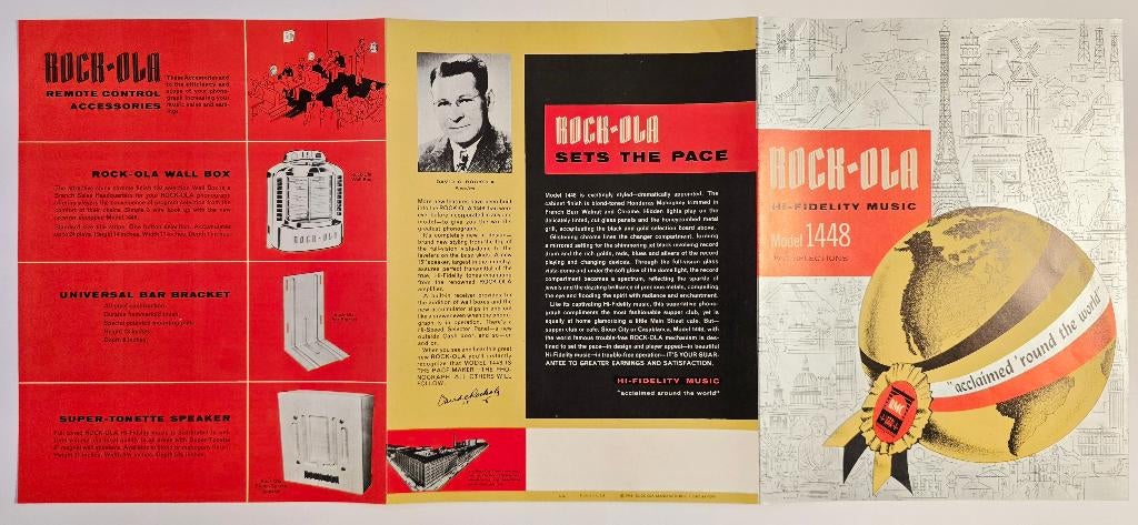 ROCK-OLA Model 1448 Juke-Box 1955 original folders, Collections, Enlèvement ou Envoi, Utilisé