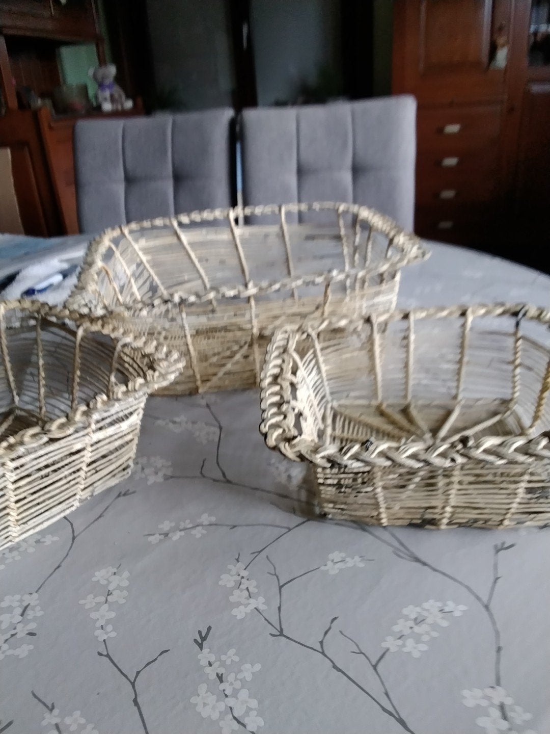 Landelyke yzeren siermanden 3 stuks afm.28 cm en, Ophalen, Metaal