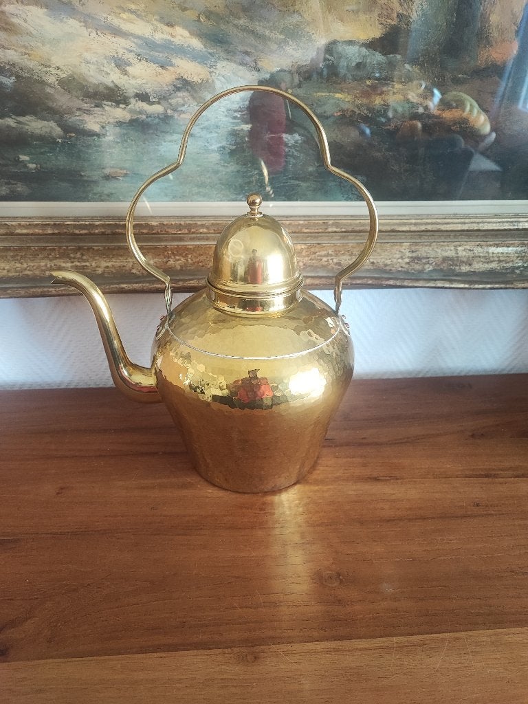 Grande cafetière en cuivre/laiton, Antiquités & Art, Enlèvement ou Envoi, Cuivre
