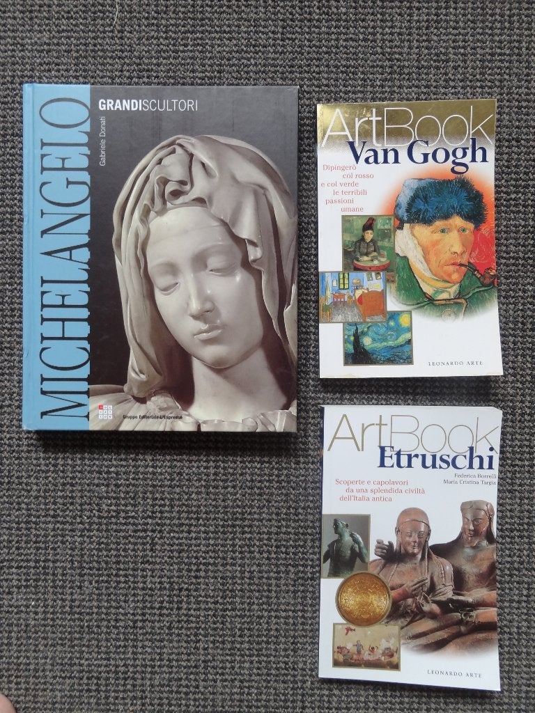 3 boeken over kunst; Michelangelo, Van Gogh, Etruschi,, Verzenden, Gelezen, Schilder- en Tekenkunst