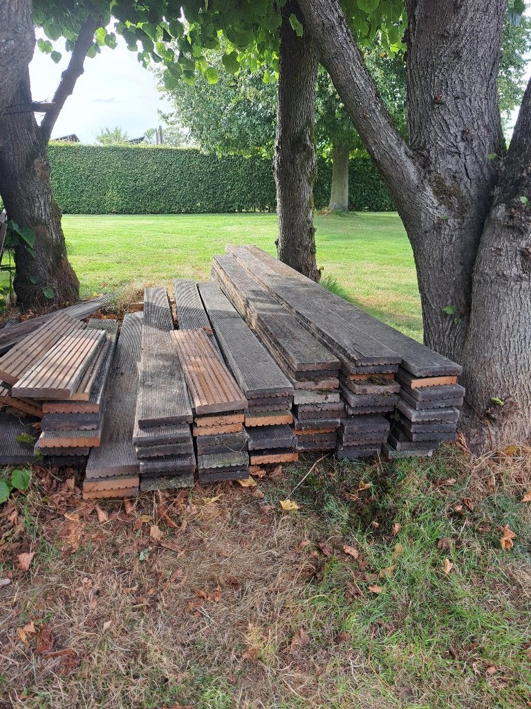 Gebruikte bankirai terrasplanken à 3,00€/Lm, Tuin en Terras, Ophalen, Gebruikt, Hout