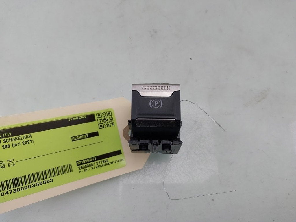 COMMUTATEUR FREIN A MAIN ELECTRIQUE 208 II (UB / UH / UP), Dhr. J. Ham, Administratie@autoham.nl, Utilisé, Peugeot