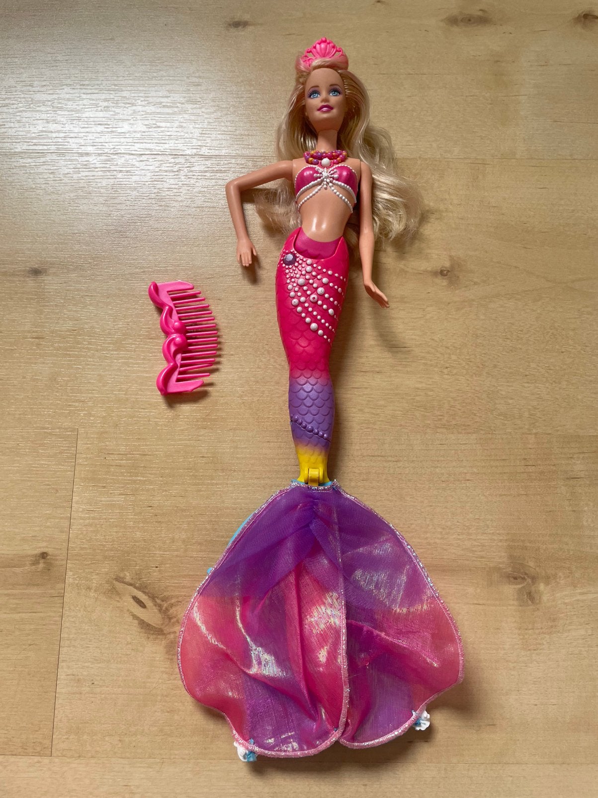 barbie zeemeermin, Kinderen en Baby's, Ophalen of Verzenden, Zo goed als nieuw, Barbie