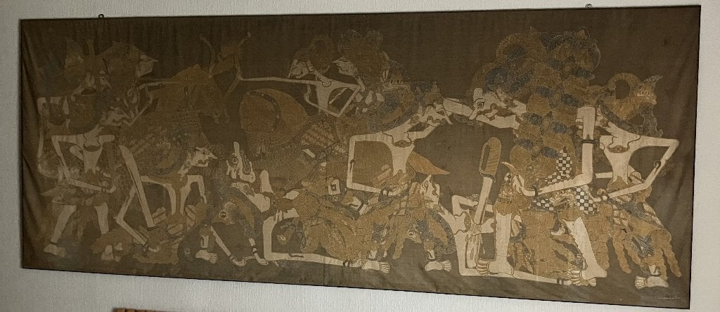 batik, Ophalen, Wanddecoratie, Textiel, Gemerkt