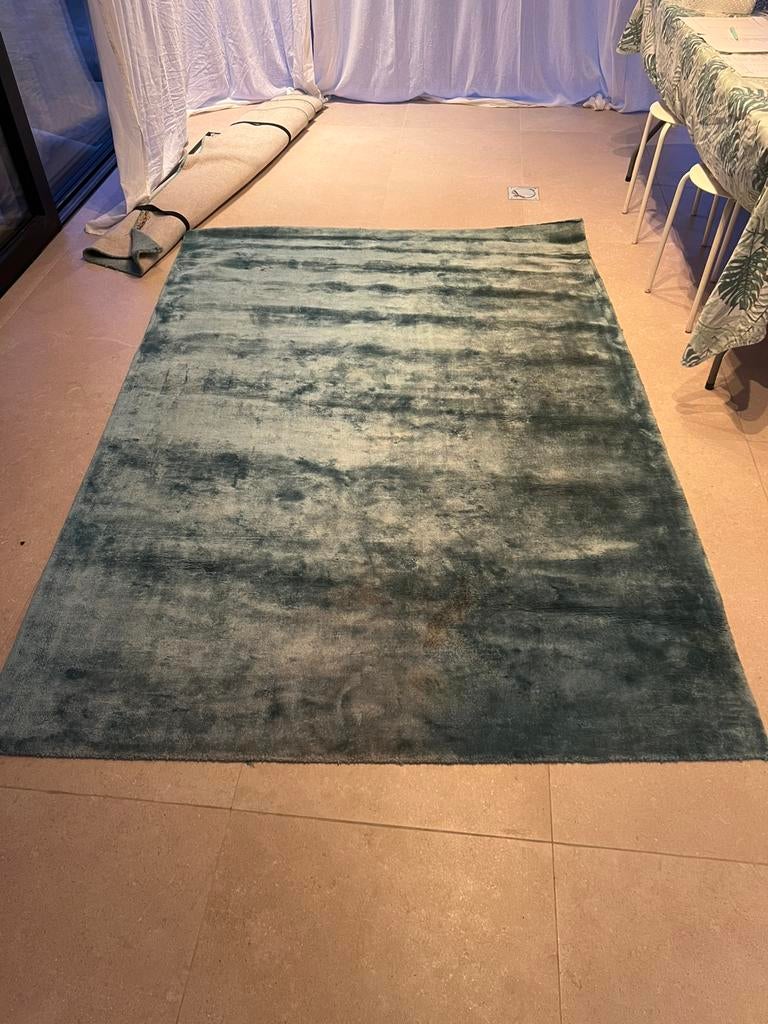 Tapijt Turquoise, Ophalen, Gebruikt, 150 tot 200 cm, 200 cm of meer