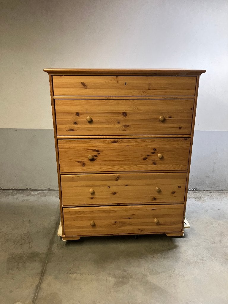 2 IKEA Solid Wood Chests of Drawers – Good Condition, Huis en Inrichting, Ophalen, 100 tot 150 cm, 5 laden of meer, Solid wood