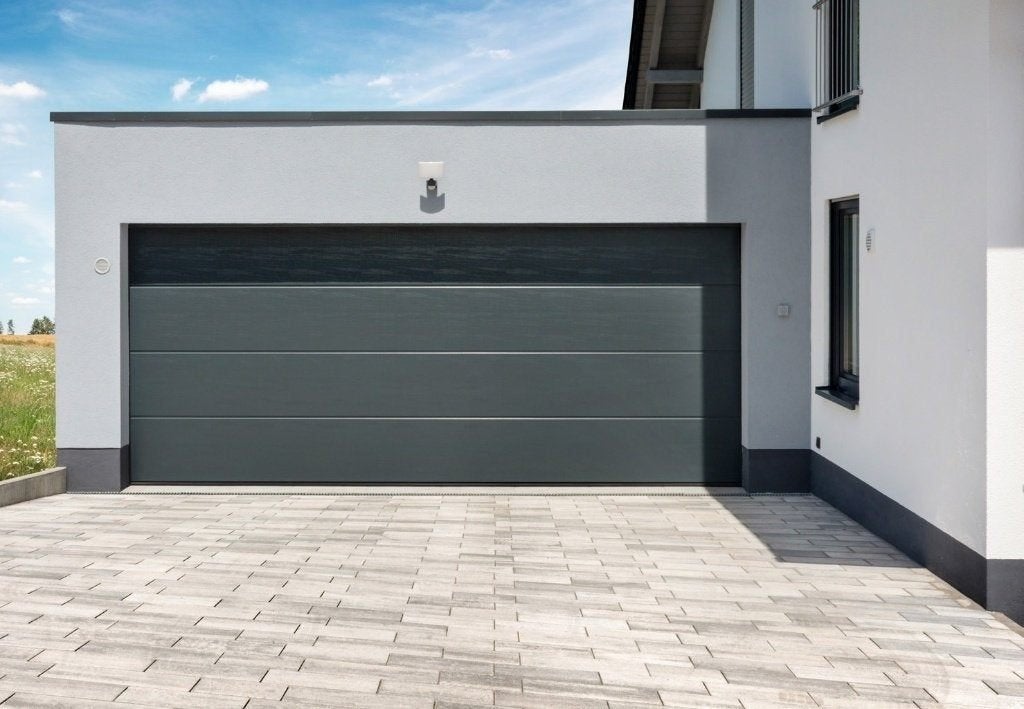 Garagepoort op maat: sectionaalpoort 40 mm met motor, Doe-het-zelf en Bouw, Ophalen, Nieuw, Metaal, Garagedeur