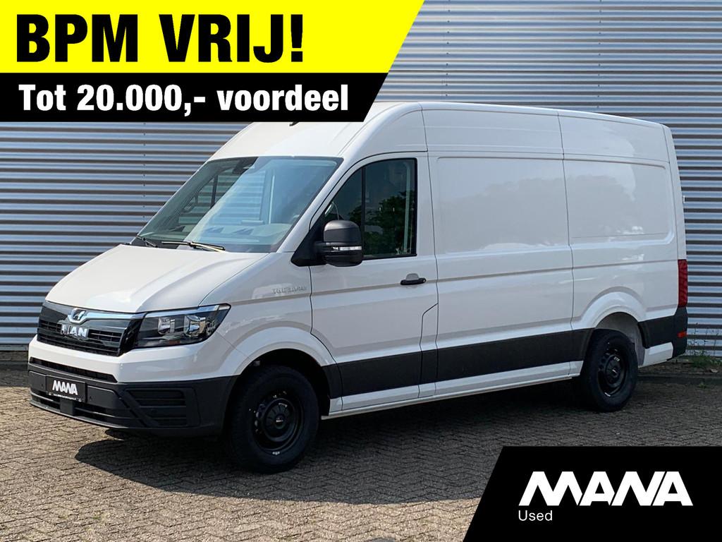 MAN TGE 35 2.0 3.140 140PK L3H3 FACE LIFT Airco Sensoren Blu, Autos, Neuf, Achat, Entreprise, 3 places