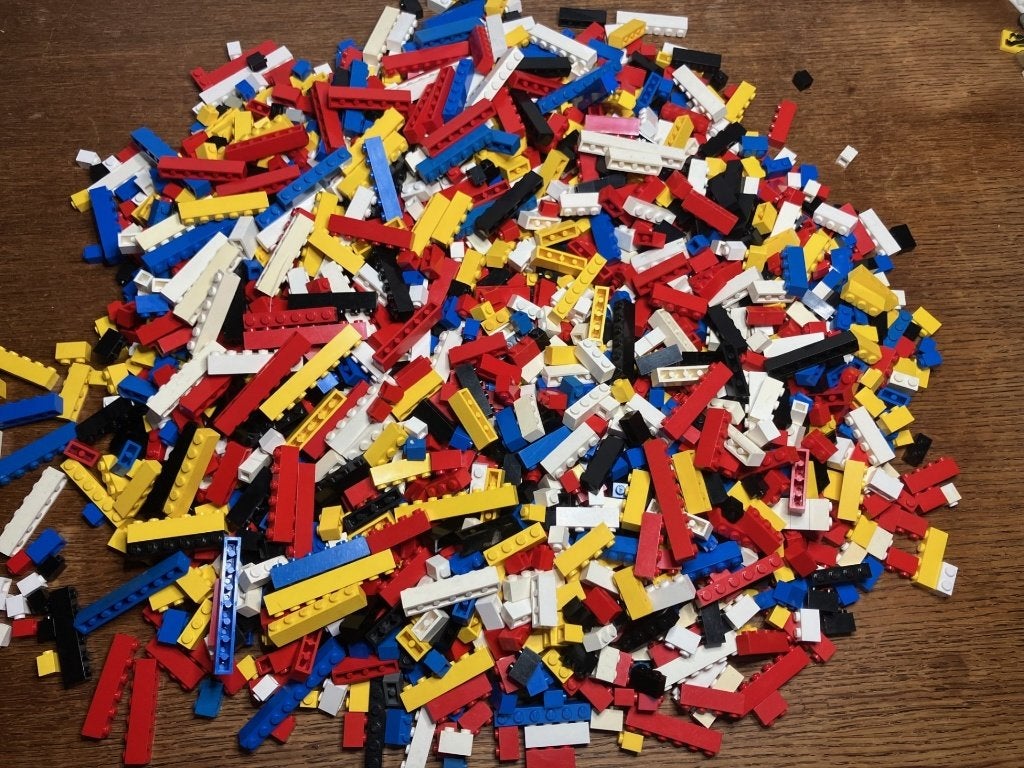 Lot LEGO - 175 Bricks van 1 bij diverse afmetingen, Verzenden, Gebruikt, Losse stenen, Lego