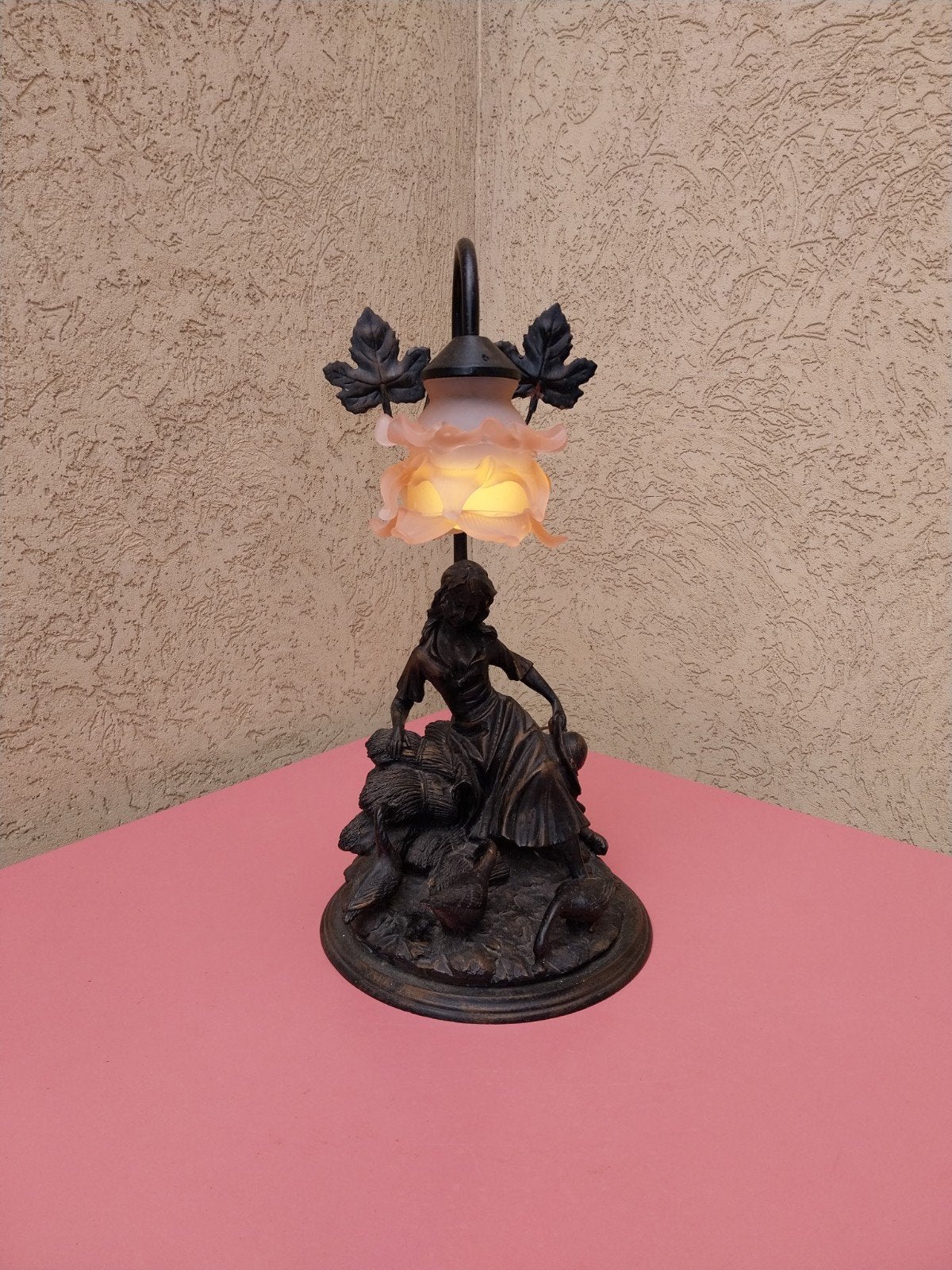 Bronzen lamp, Ophalen, Zo goed als nieuw