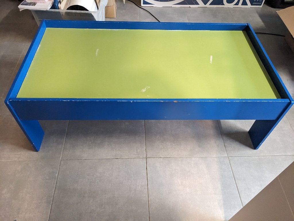 Houten speeltafel dubbelzijdig, Ophalen, Gebruikt