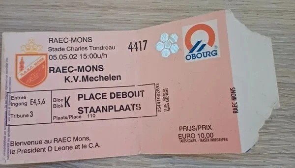 Exceptionnel Lot 13 Billets Football Collection -(2002-2011), Collections, Articles de Sport & Football, Envoi, Utilisé, Affiche, Image ou Autocollant