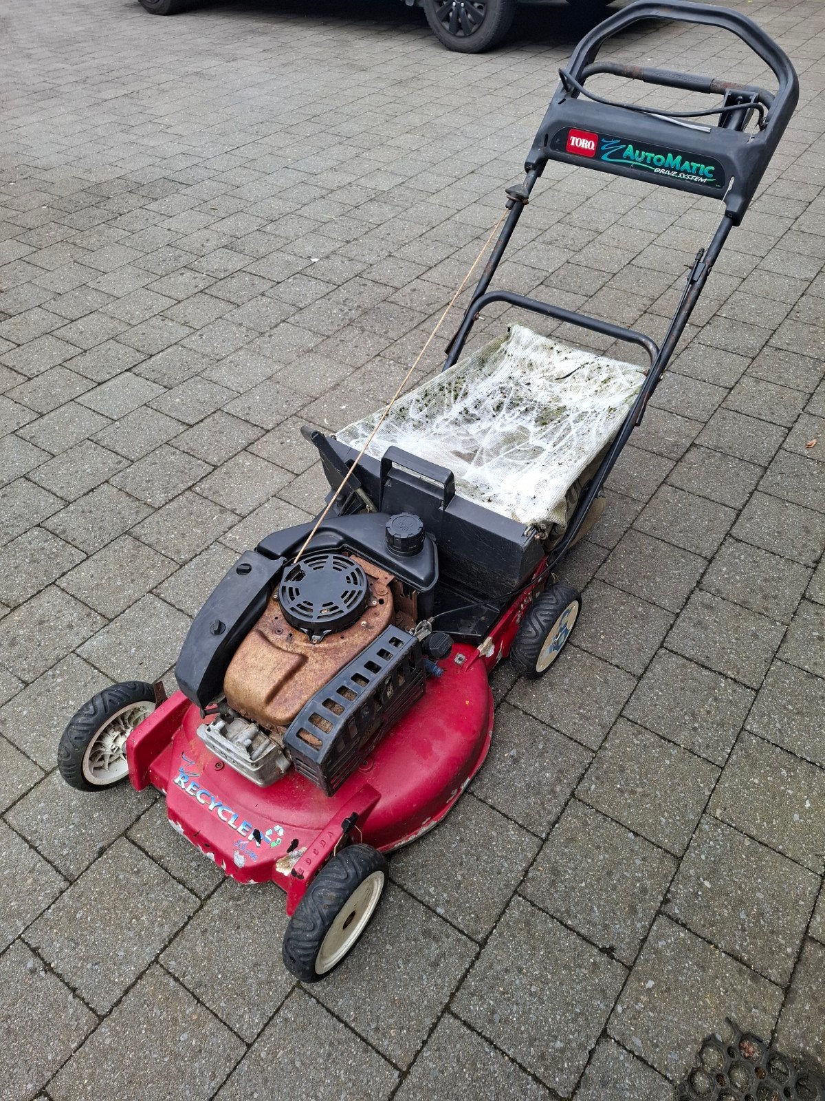Schuurvonsd Toro benzine grasmaaier zelftrekker, Ophalen