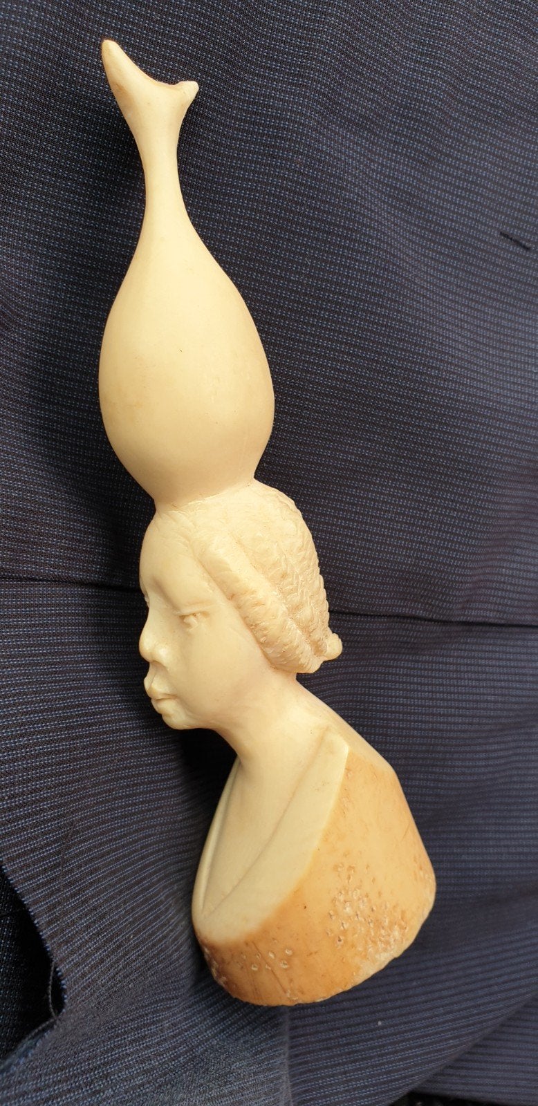 gebeeldhoude buste beheld Afrikaans vrouw, Ophalen, Art deco, Buste, 50 - 100 cm
