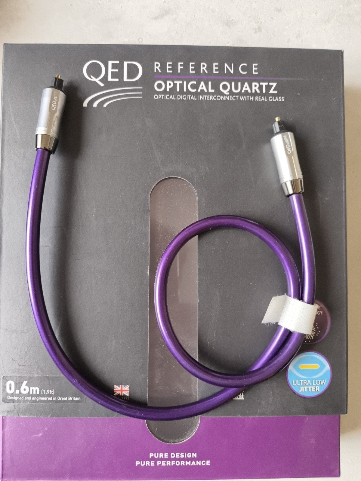 Toslink QED optische referentiekabel van 60 cm, Audio, Tv en Foto, Audiokabels en Televisiekabels, Ophalen of Verzenden, Zo goed als nieuw