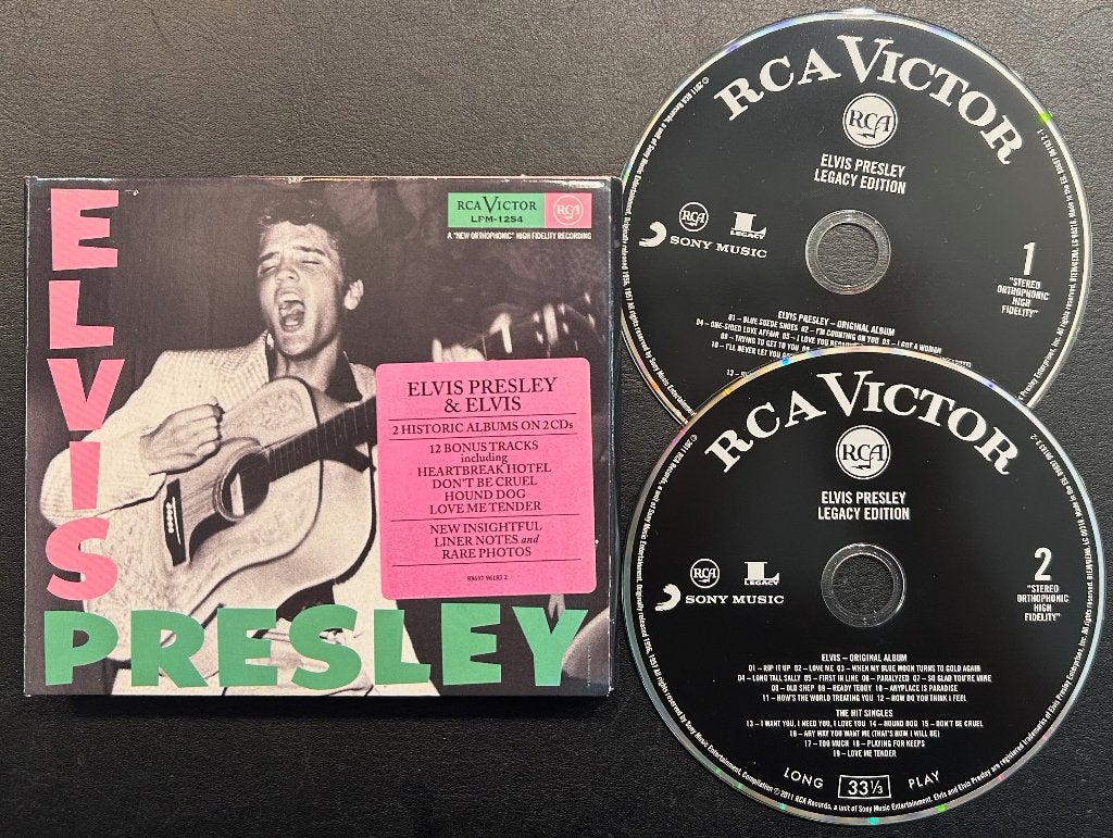 ELVIS PRESLEY - Elvis Presley & Elvis (first 2 albums) (2CD), Digipak, Ophalen of Verzenden, Zo goed als nieuw, Rock-'n-roll